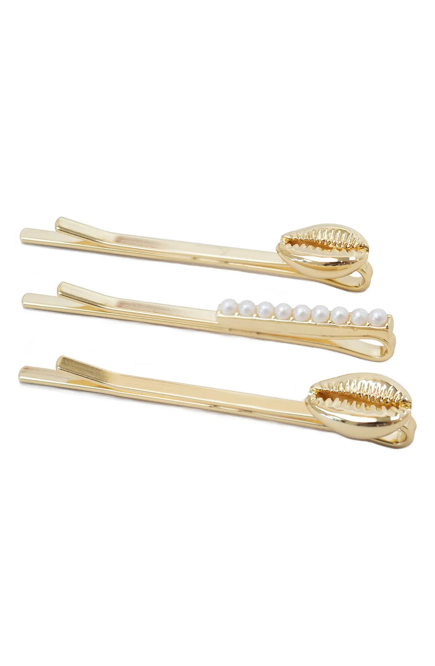 3-Pack Shell Bobby Pins | Nordstrom