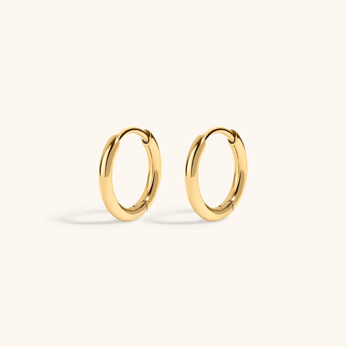 Classic Huggie Hoops in Titanium | Maison Miru