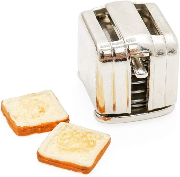 Odoria 1/12 Miniature Toaster with 2 Slices Toast Dollhouse Decoration Accessories | Amazon (US)