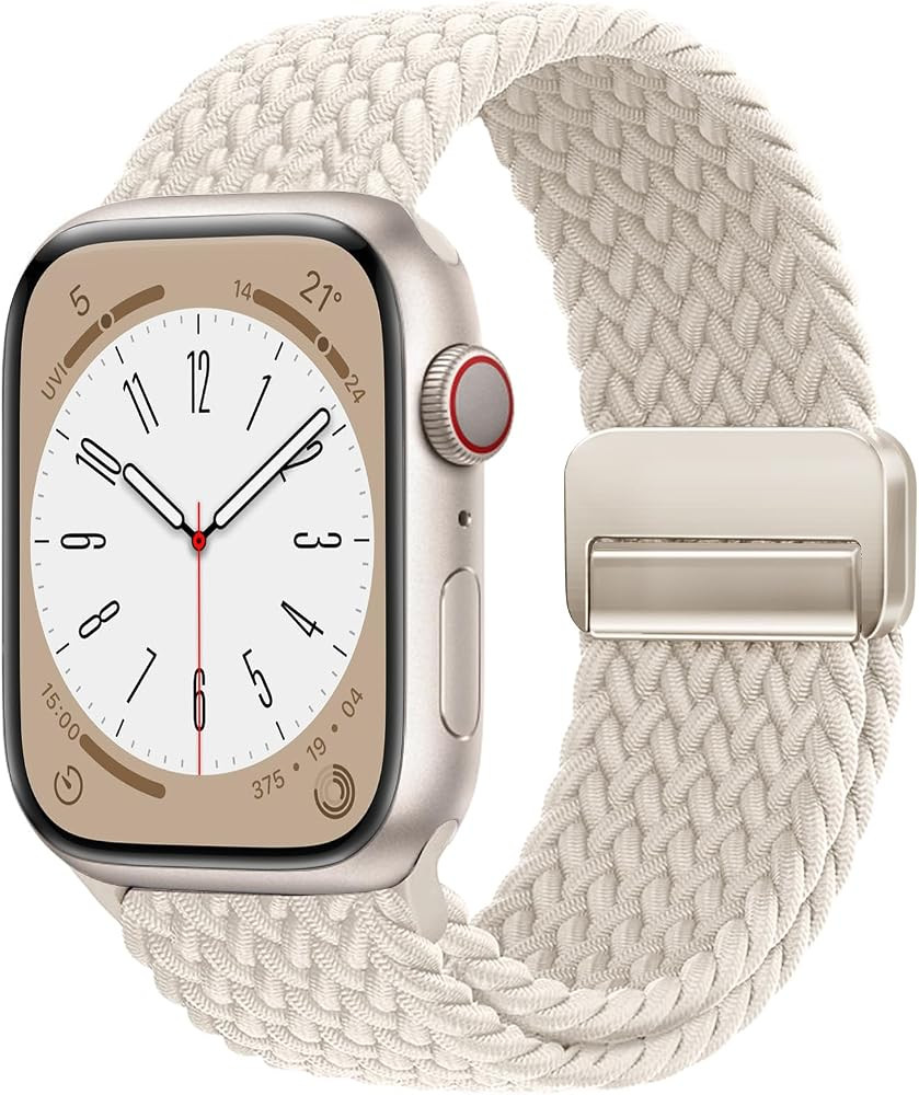 Magnetic Braided Solo Loop Band Compatible with Apple Watch Series 10 42mm 46mm 9 8 7 6 5 4 40mm ... | Amazon (US)