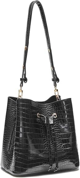 Crocodile Handbags for Women Purses and Handbags Large Designer Crossbody Bucket bag Leather Ladi... | Amazon (US)