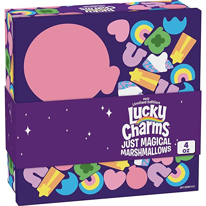Lucky Charms Just Magical Cereal Marshmallows, Gluten Free Snacks for Kids, 4 oz Resealable Pouch | Amazon (US)