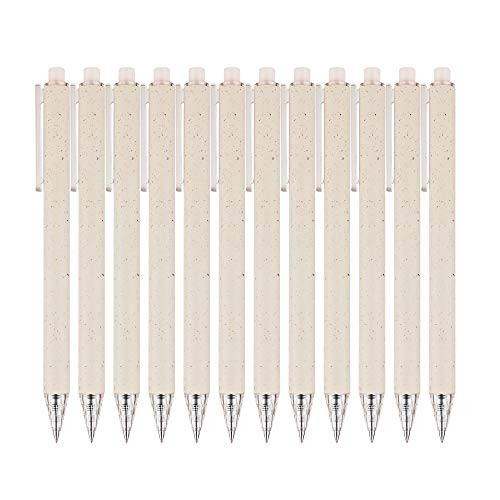 Gel Pens for Note Taking 12PCS RIANCY Black Ink Fine Point Pen Black Gel Pens Quick Dry Ink 0.5mm Smooth Writing Pen for Home Office Art Back to School Supplies (Cream) | Amazon (US)