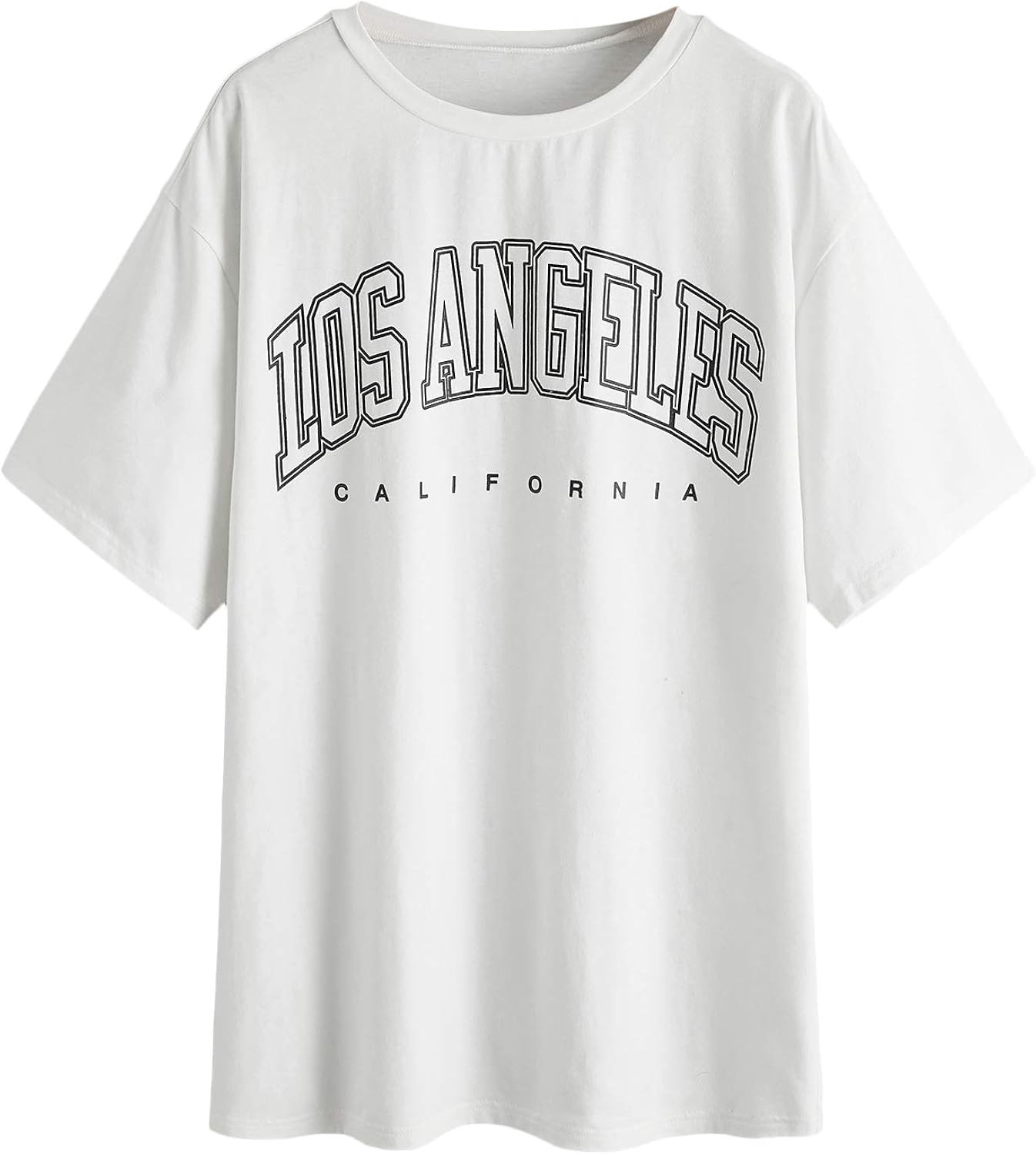 SOLY HUX Women's Casual Letter Print Tee Half Sleeve Loose T Shirt Top | Amazon (US)