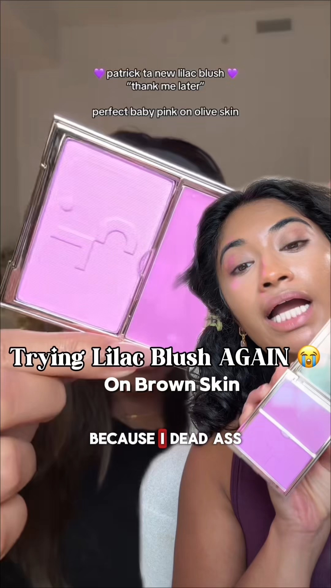 Lilac blushes usually do not work for me 😭😭😭 But I am trying the @patricktabeauty purple blush on my brown olive skin because it looked so good on @purnaahaldaar 😩

#LTKU #LTKBeauty #LTKgrwm