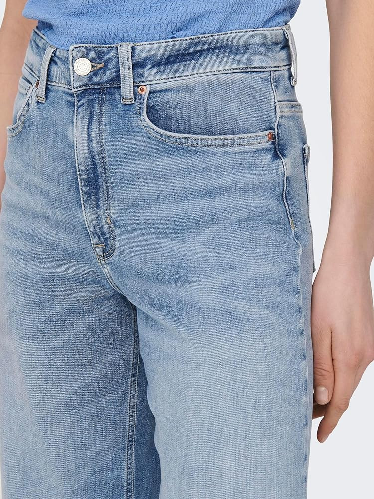 ONLY Female Jeans mit weitem Bein ONLMADISON Hohe Taille Weiter Beinschnitt Jeans | Amazon (DE)