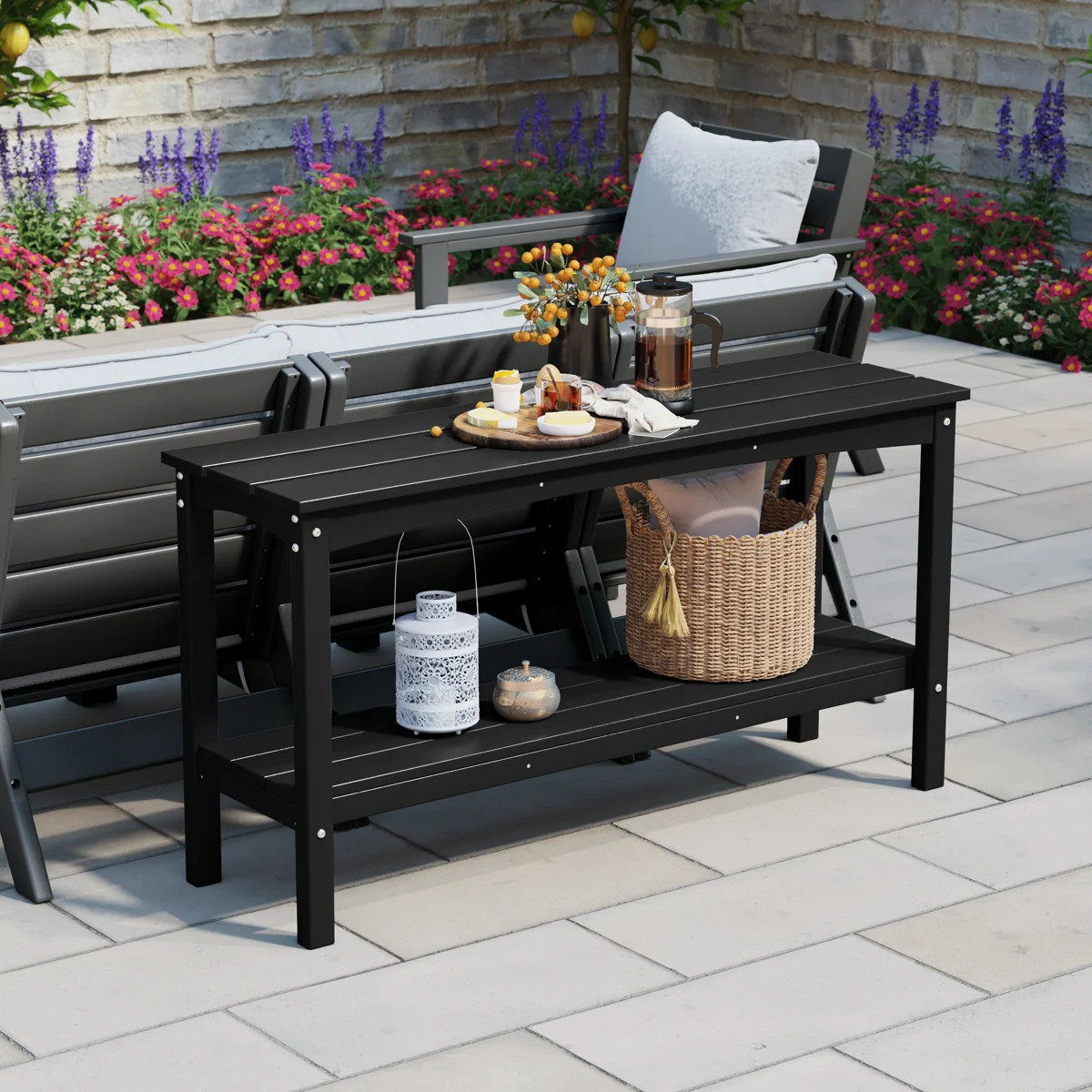 Armentha 55.5" W Outdoor Buffet Table | Wayfair North America