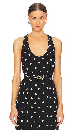 Tank in Black With Cream Dot | Revolve Clothing (Global)