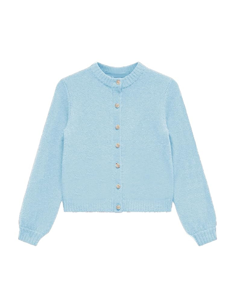 Womens Cardigan Sweaters Cropped Long Sleeve Button Knit Sweater Outerwear Casual Fall Trendy Jac... | Amazon (US)