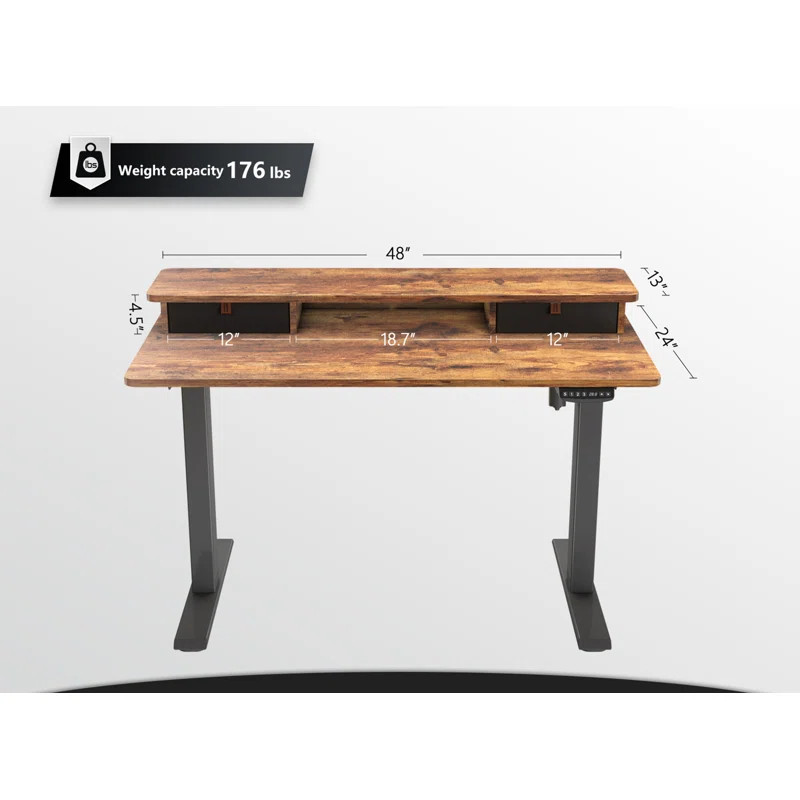 Inbox Zero Height Adjustable Standing Desk & Reviews | Wayfair | Wayfair North America