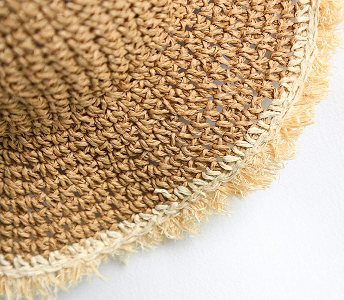 Womens Sun Straw Hat Wide Brim Summer Hat Foldable Roll up Floppy Beach Hats for Women Girl UPF 50+ | Amazon (US)