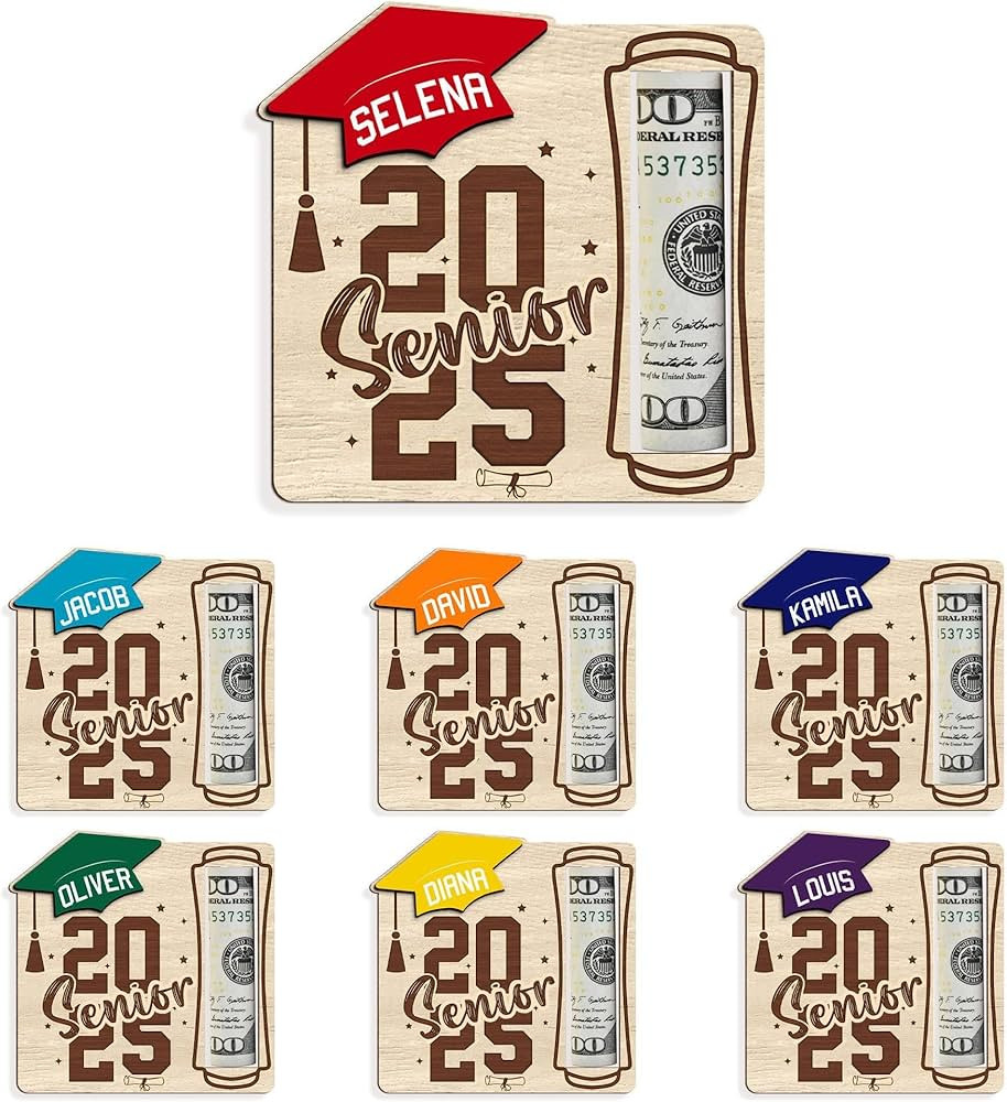 Graduation Gifts 2025 Money Holder, Wooden Graduation Money Cash Envelope Box for Class of 2025 S... | Amazon (US)