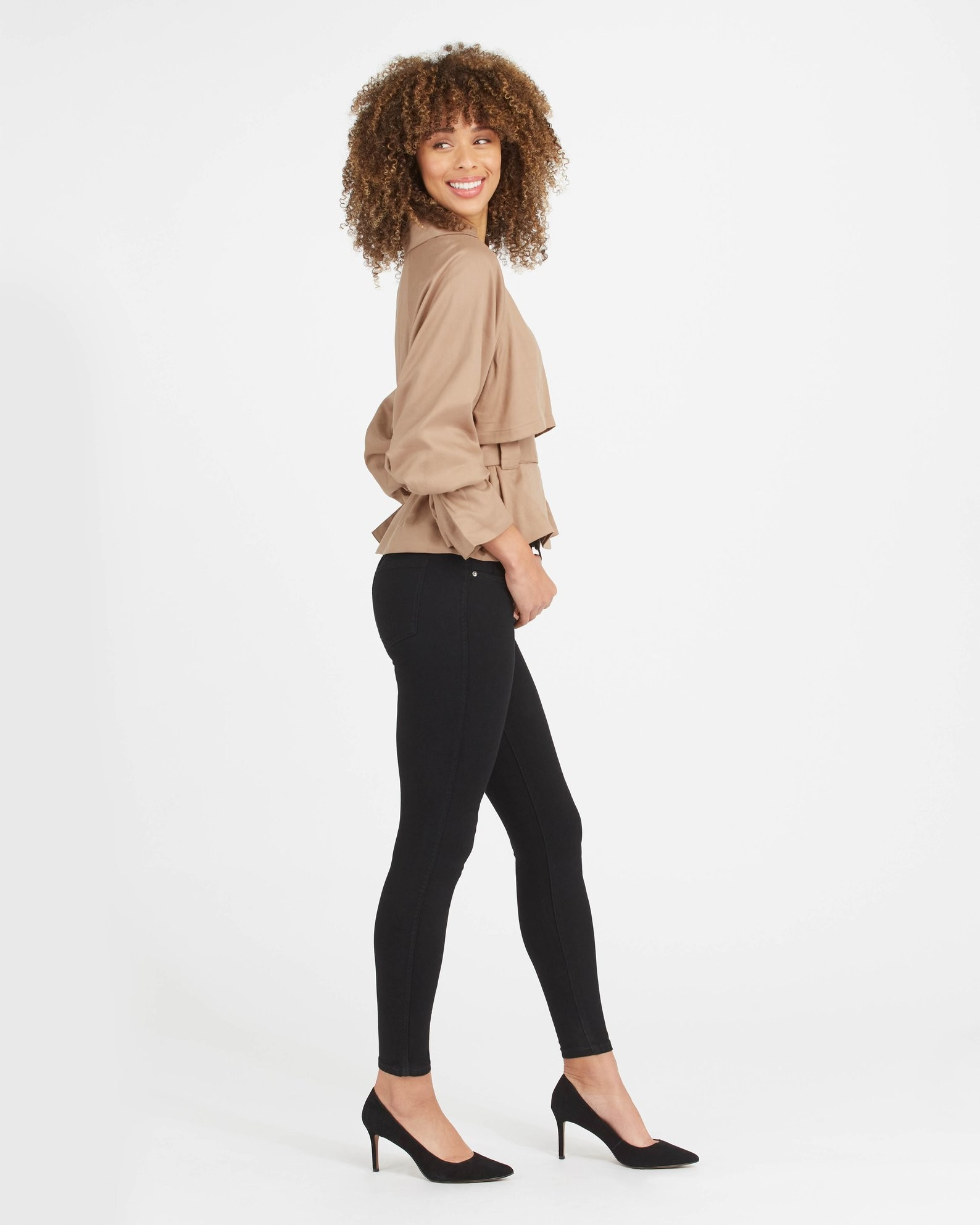 Ankle Skinny Jeans, Clean Black | Spanx