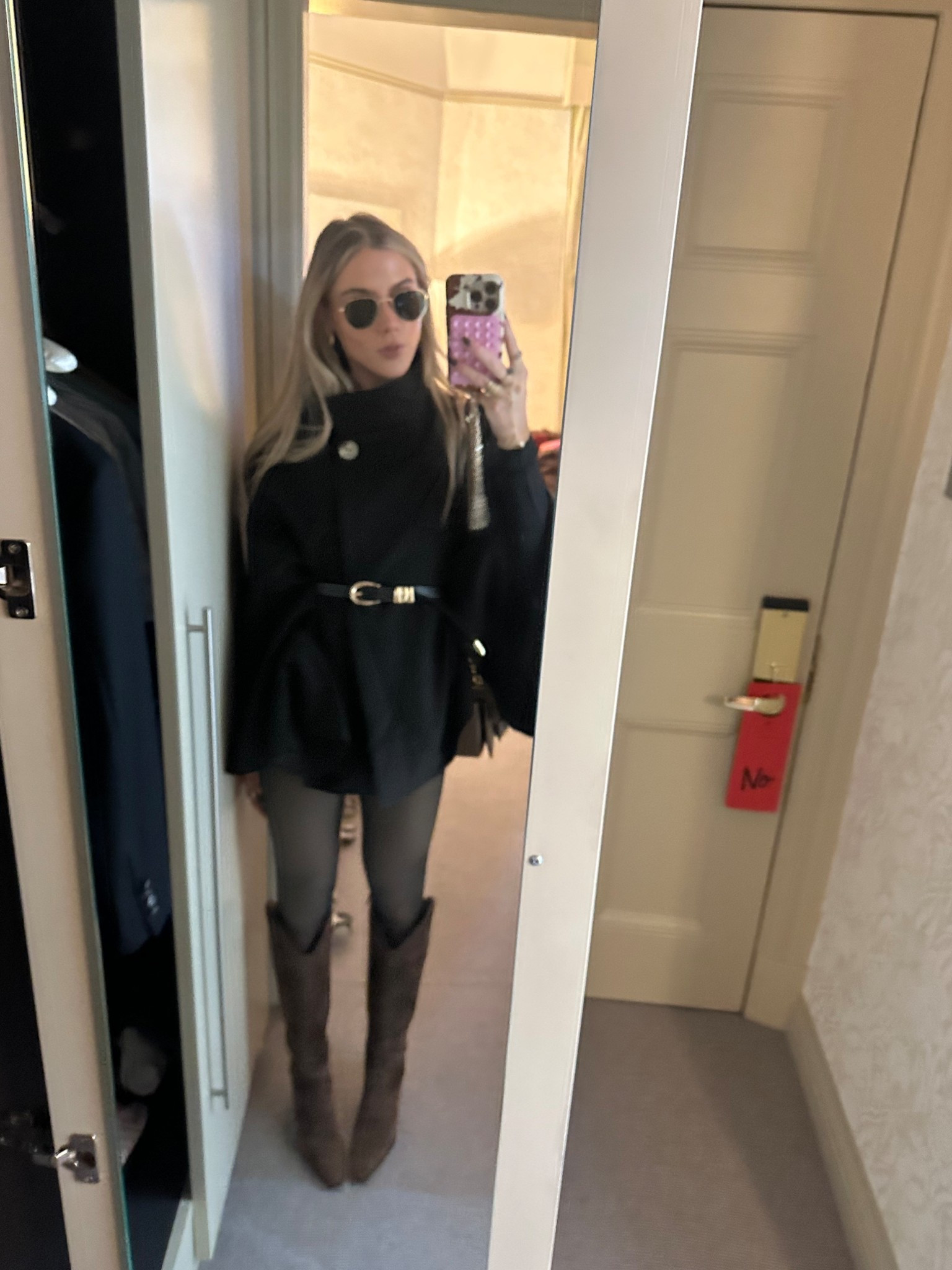 Edinburgh, Scotland outfit. Fall style. Fall fashion. Dolce vita brown suede boots. Fleece lined tights. Black suede cape. Good American bodysuit. Amazon belt. Ray ban sunglasses 

#LTKTravel #LTKStyleTip #LTKShoeCrush