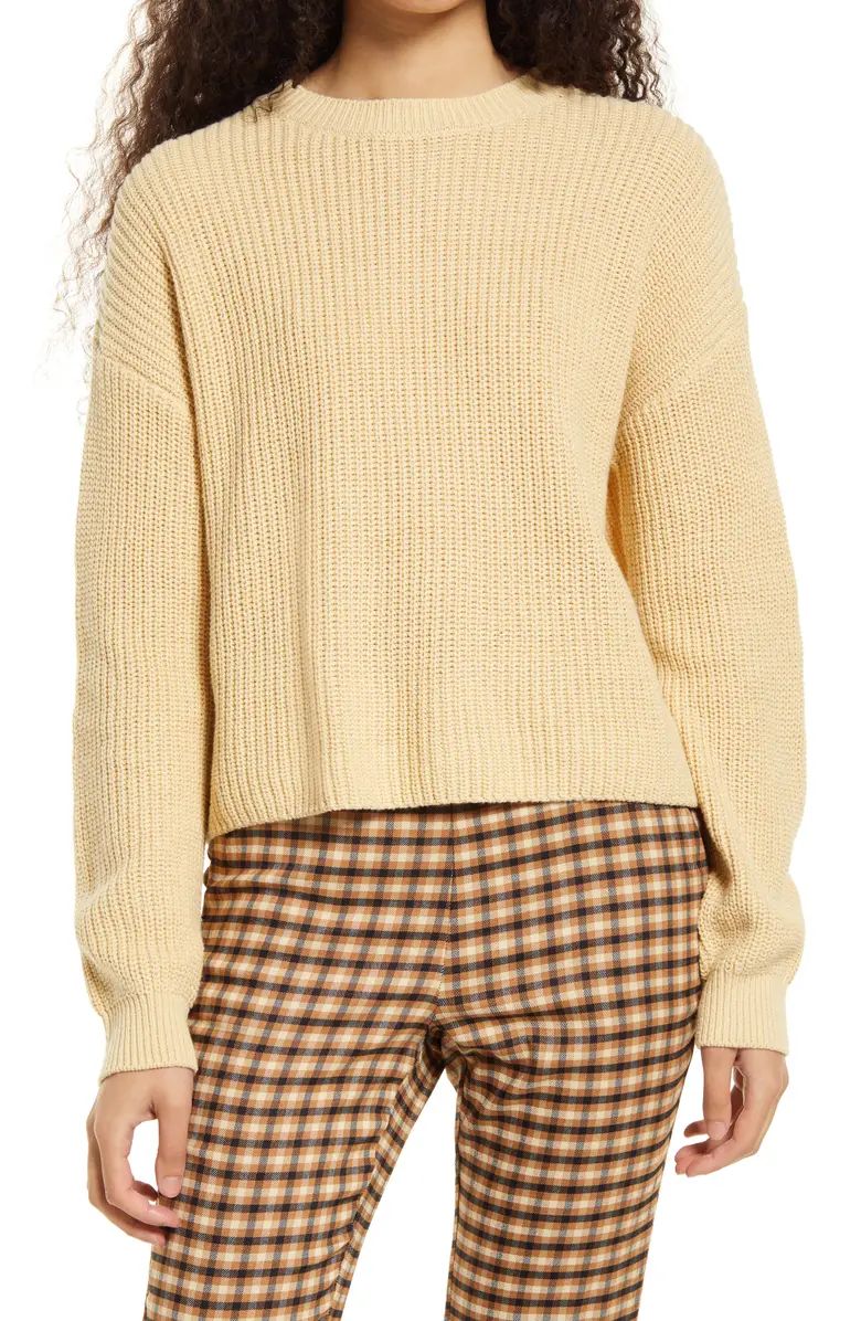 Cleo Crop Crewneck Sweater | Nordstrom