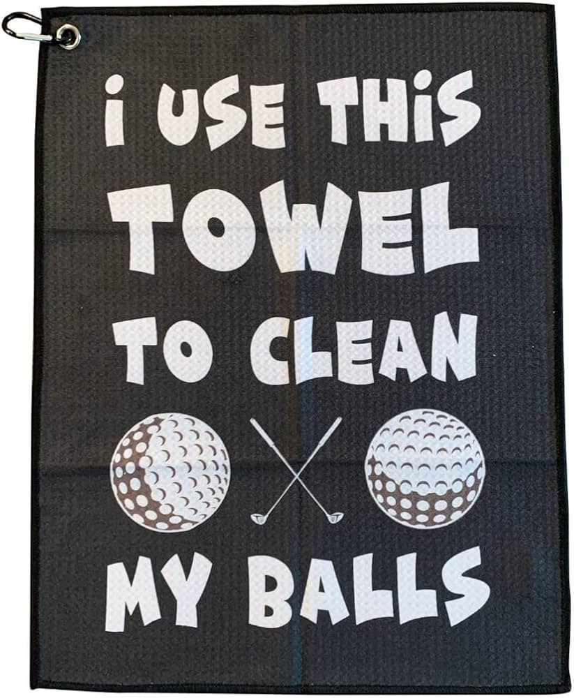SHANKITGOLF Golf Towel Microfiber with Clip, Funny Cleaning Cloth for Golf Balls & Clubs, Premium... | Amazon (US)