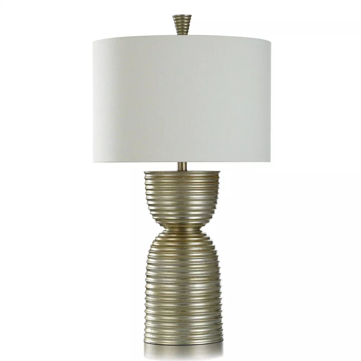 Spun Hour Glass Transitional Table Lamp Imperial Silver - StyleCraft | Target