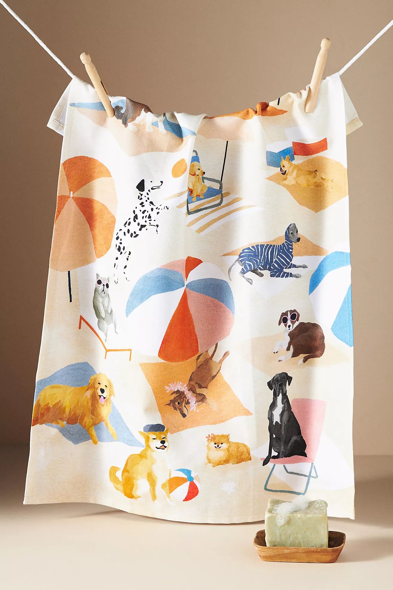 Dog Days of Summer Dish Towel | Anthropologie (US)