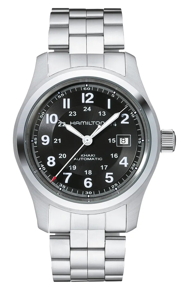 Hamilton Khaki Field Automatic Bracelet Watch, 42mm | Nordstrom | Nordstrom