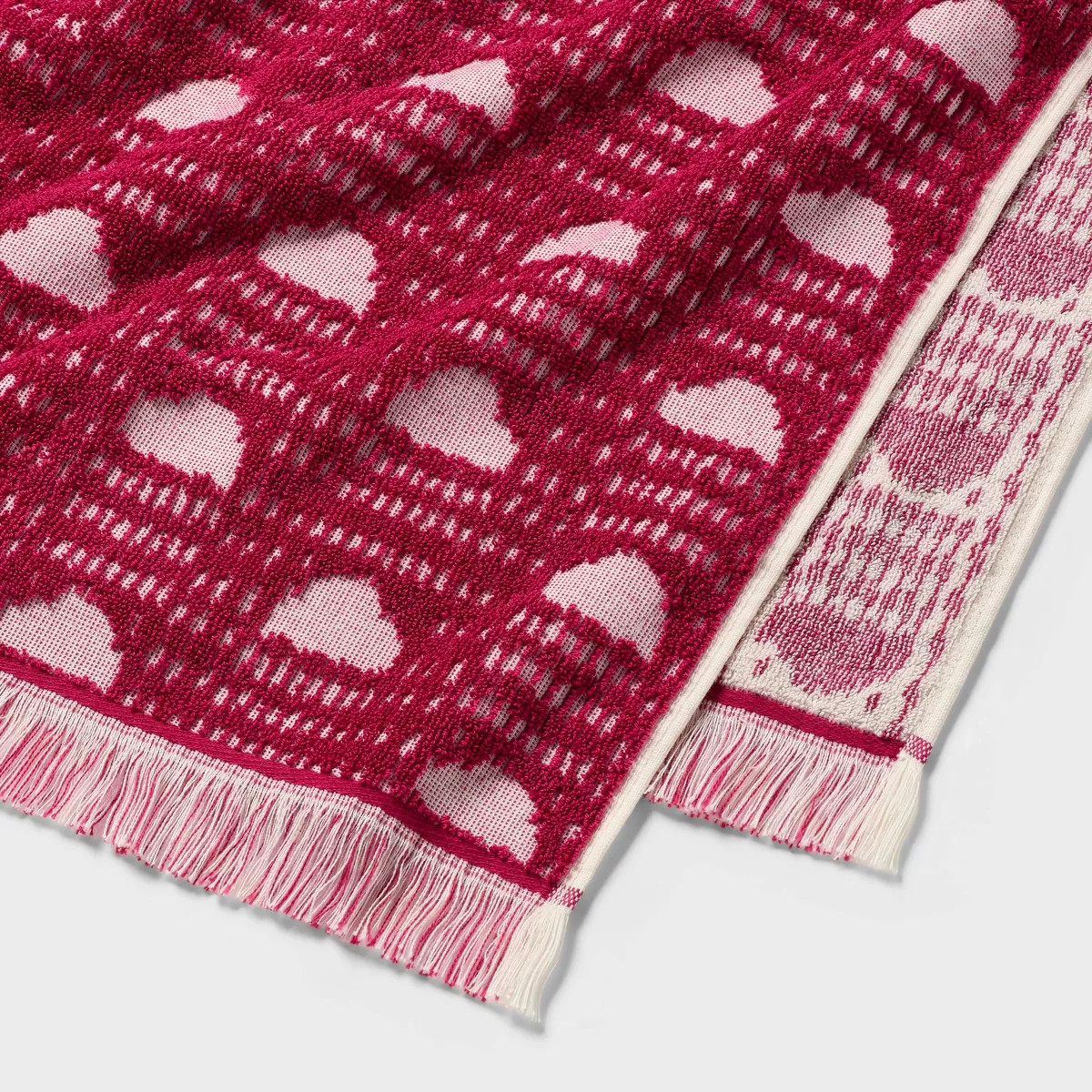 40"x72" Ikat Terry Oversized Beach Towel with Fringes Pink - Threshold\u2122 | Target