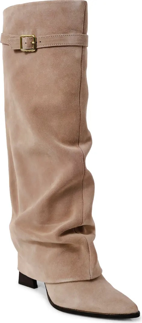 Felicity Foldover Shaft Pointed Toe Knee High Boot (Women) | Nordstrom