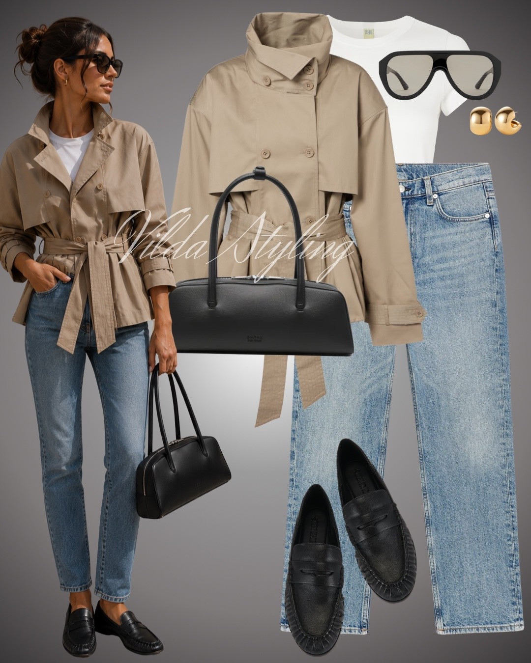 Classic neutrals with an effortless twist 🤍 A belted trench, light-wash denim & black leather details make the perfect polished everyday look

#LTKautumn #LTKjeans #LTKshoes