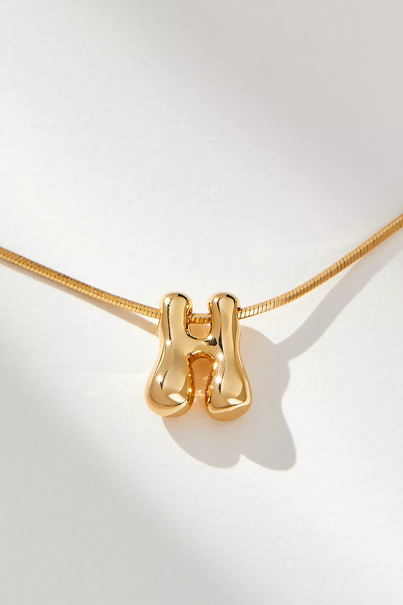 Mini Bubble Letter Monogram Necklace | Anthropologie (US)