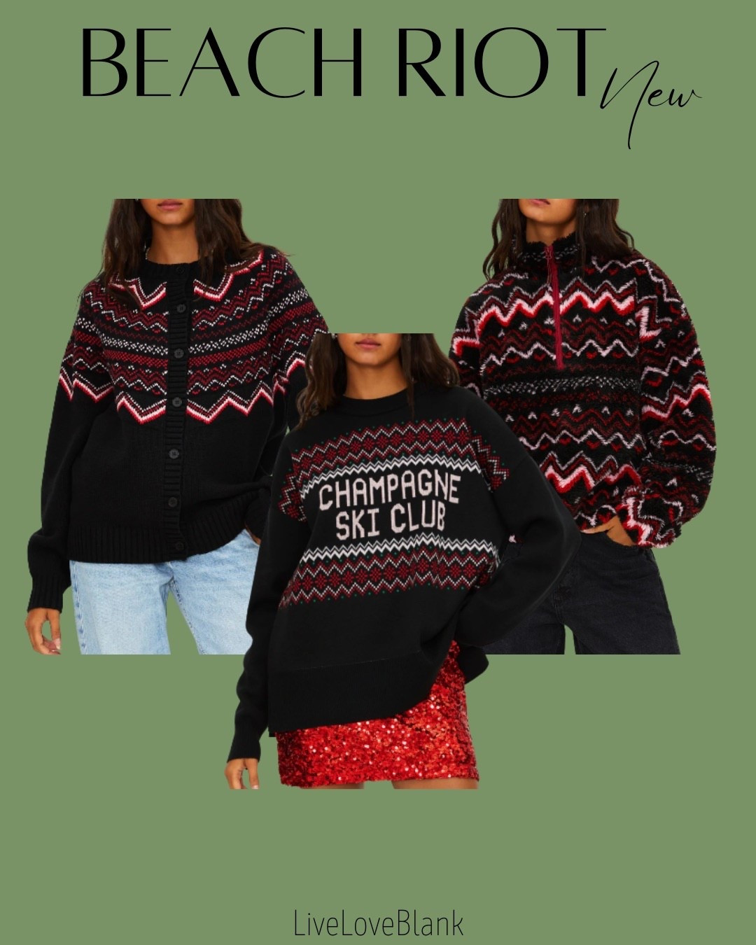 Beach Riot sweaters
Winter sweaters 
Ski apres 
#ltku
Gifts for her 

#LTKStyleTip #LTKSeasonal #LTKOver40