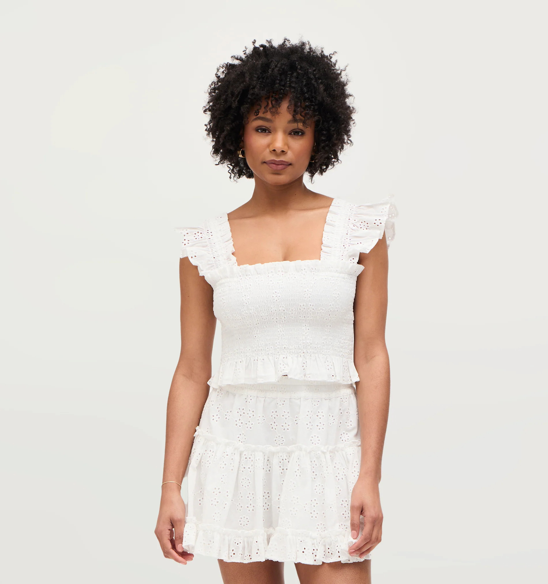 The Eyelet Cropped Paz Nap Top | Hill House Home