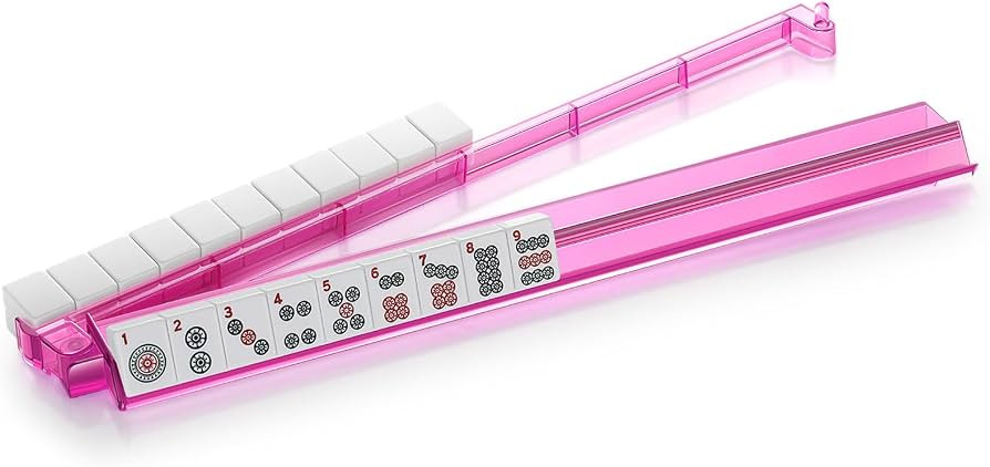 4PCS Mahjong Racks with Pushers,Purple Acrylic American Majiang Tile Racks,Imports Modern Mahjong... | Amazon (US)