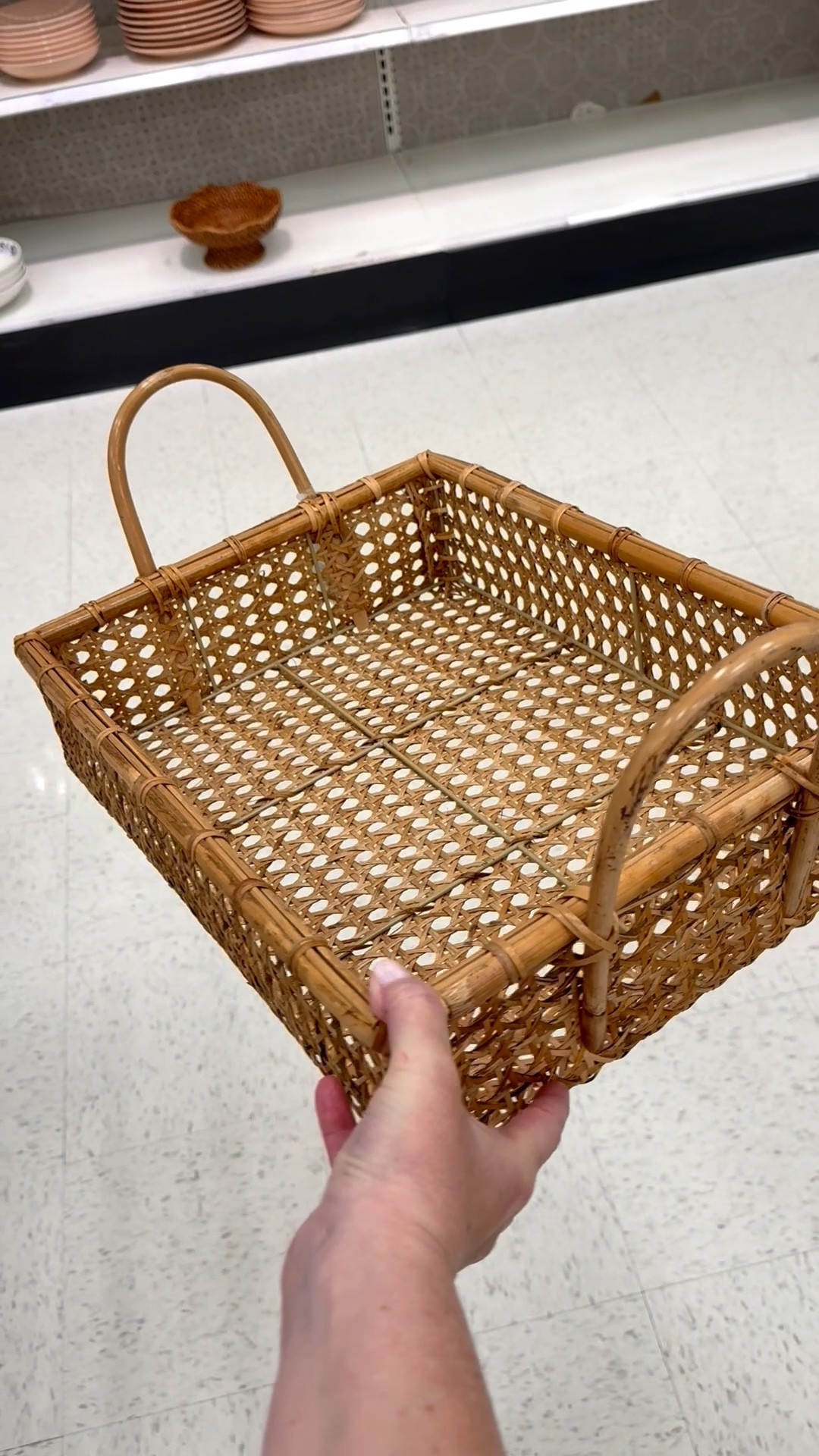 What a precious tray! Made of rattan in a cane design, this rectangular tray has side handles and raised edges. It’s perfect to use in your Christmas tablescape filled with tree branches, berry stems, and flameless candles, or use it at your drink station for cups, plates, or utensils. 

If you’re an artist or maker, this could be fun to use in your studio space to group together jars of paint brushes, scissors, glass-cutting tools, or markers. For mosaic tips, tutorials + inspiration please visit my YouTube channel: YouTube.com/julieweilbacher. Follow @julieweilbacher on Instagram for all things mosaic art.

#servingtray #rattantray #rattancanetray #christmastablescape #target #craftstorage #giftsforcrafters #holidayhosting #holidayparty

#LTKFindsUnder50 #LTKHoliday #LTKHome