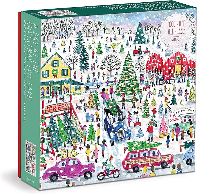 Galison Michael Storrings Christmas Tree Farm 1000 Piece Foil Puzzle from Galison - 20" x 20" Hol... | Amazon (US)