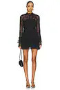 MORE TO COME Olisa Mini Dress in Black. - size L | Revolve Clothing (Global)