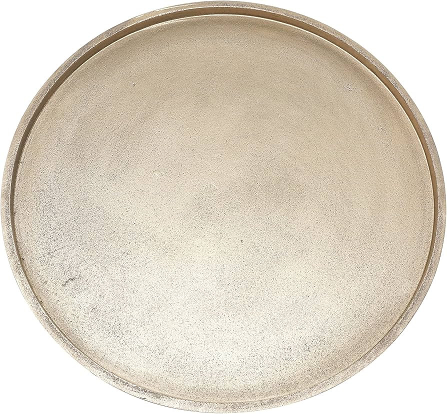 RM ROOMERS 15 inch Worn Round Gold Tray, Gold Decorative Tray for Coffee Table, Round Gold Servin... | Amazon (US)