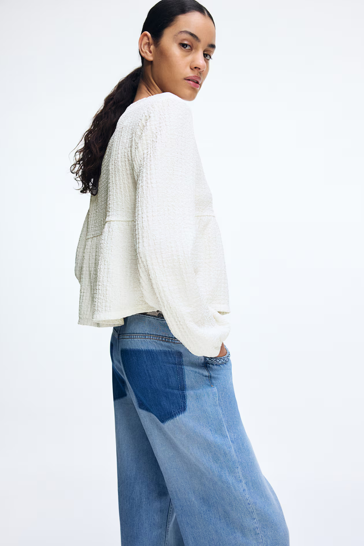 Crinkled tie-detail top | H&M (UK, MY, IN, SG, PH, TW, HK)