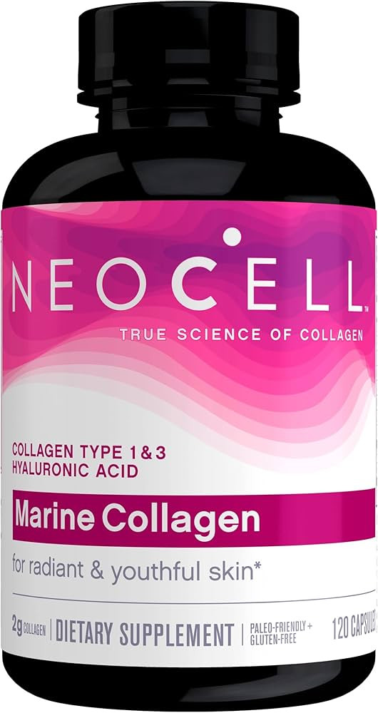 NeoCell Marine Collagen, Hyaluronic Acid, Vitamin C, Magnesium, & Zinc, Hydrates Skin & Helps Pre... | Amazon (US)