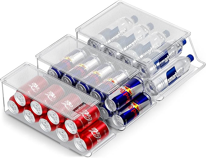 Sorbus Fridge & Pantry Can Organizer - 3 Size Dispenser for Standard, Skinny Cans & Water Bottles | Amazon (US)