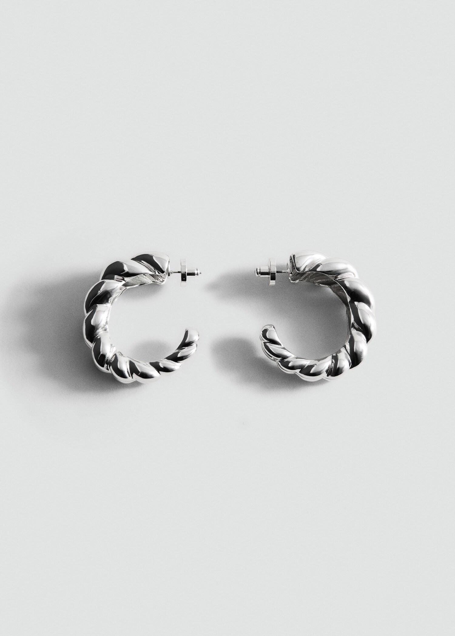 Embossed hoop earrings - Women | MANGO USA | Mango (US/MX/AU)