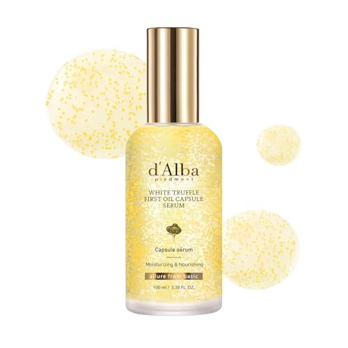 d'alba Piedmont White Truffle Oil Capsule Serum, Daily Vita Boost for Luminous Skin, Double Vitamin Formula, Big Size (3.38fl. oz.) | Amazon (US)