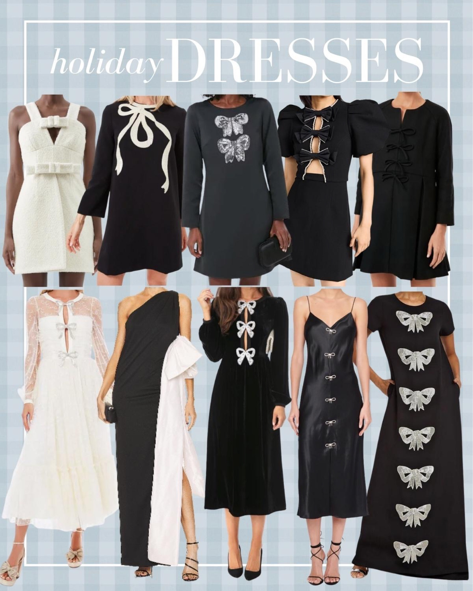 All the heart eyes for these bow holiday dresses! Perfect for the holiday party you’re attending or being a winter wedding guest or bride!

#LTKstyletip #LTKwedding #LTKHoliday