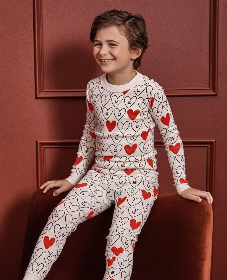 Kids Valentine's Long John Pajama Set | Hanna Andersson