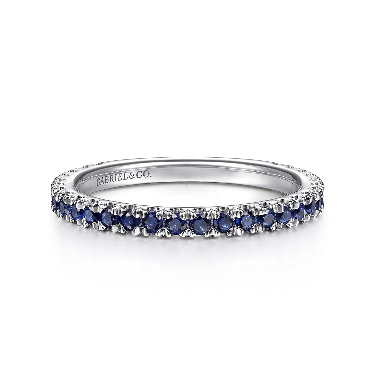 14K White Gold Sapphire Stackable Ring | Gabriel & Co. Fine Jewelry And Bridal