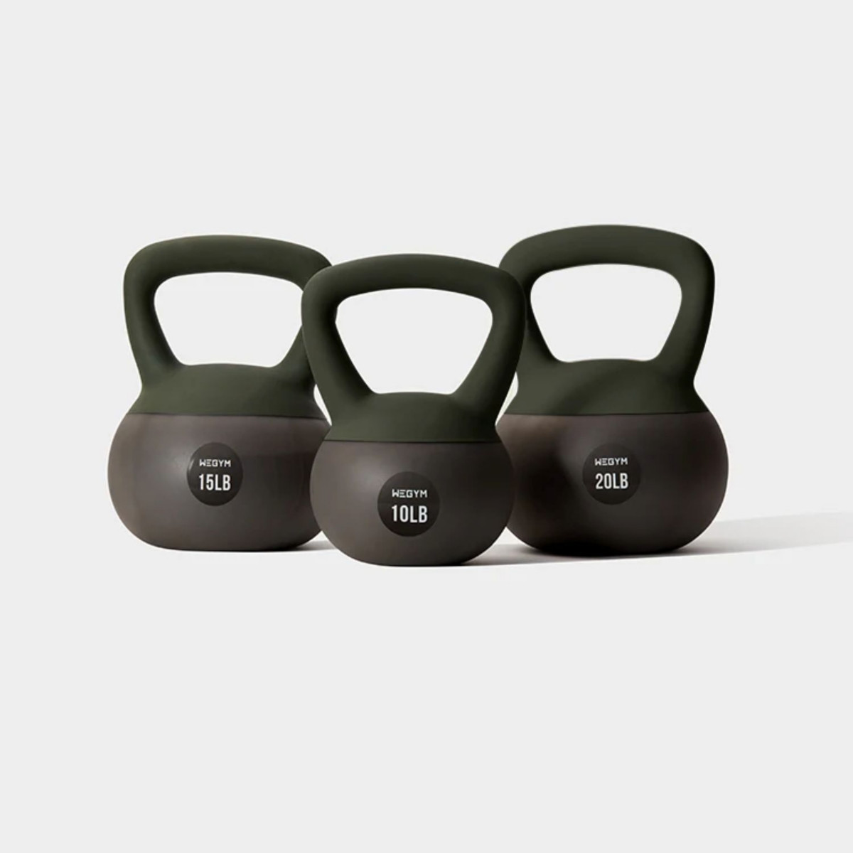 WeGym Soft Kettlebell 3pc Set, Impact-Resistant Base and Anti-Slip, Wide-Grip Handle - Forest | Macy's