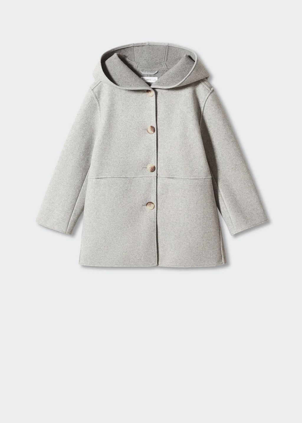 Hooded button coat | MANGO (US)
