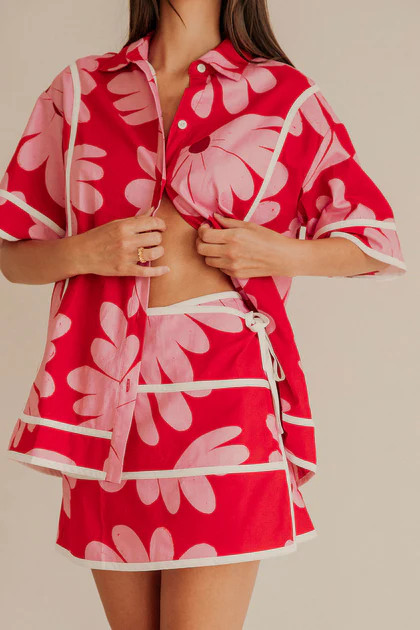 Bowie Skirt - Daisy Red | Sabo Skirt US