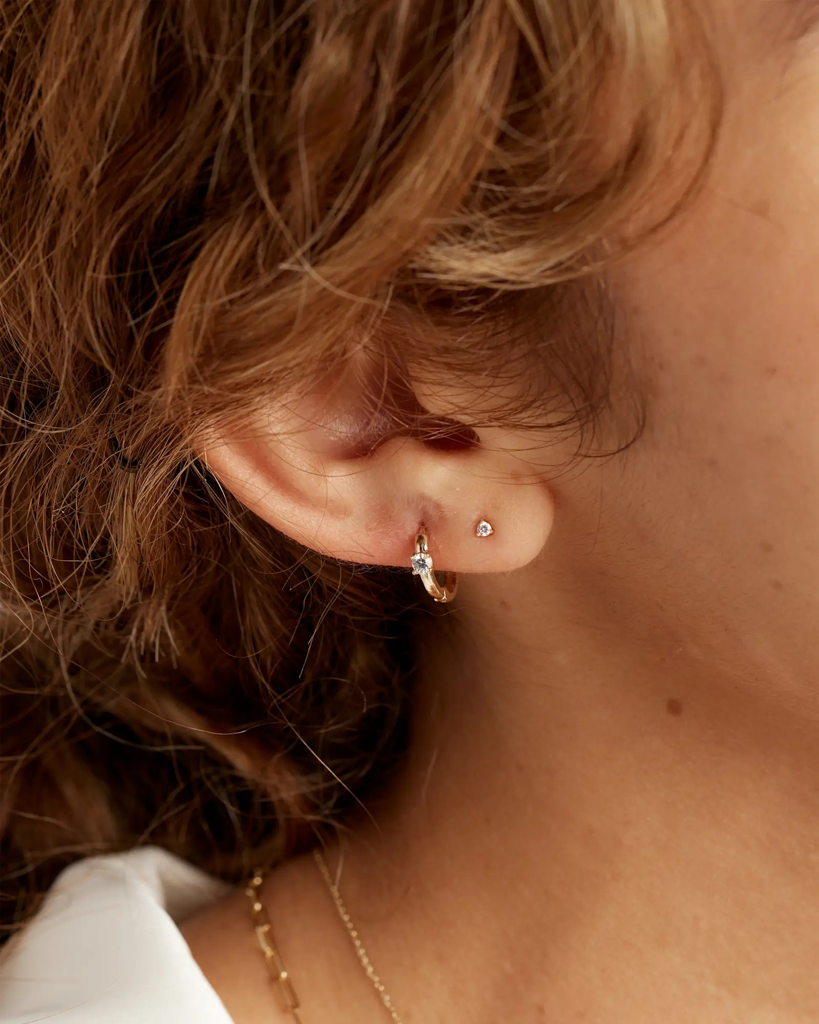 14K Gold Classic Diamond Studs 0.04 Carat in Yellow Gold | Quince