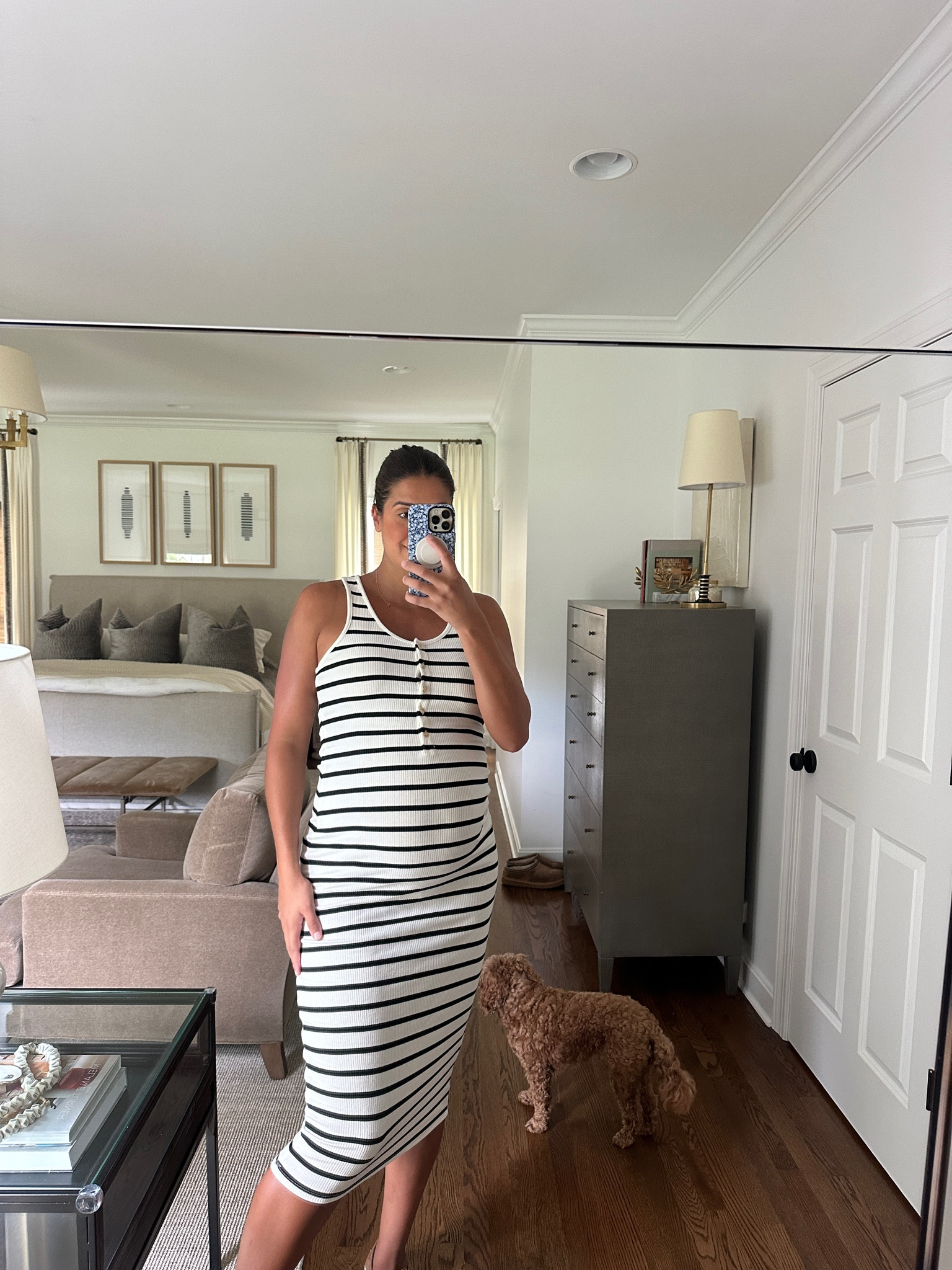 Ribbed stripe dress, pregnancy friendly dress, bump dress

#LTKBump