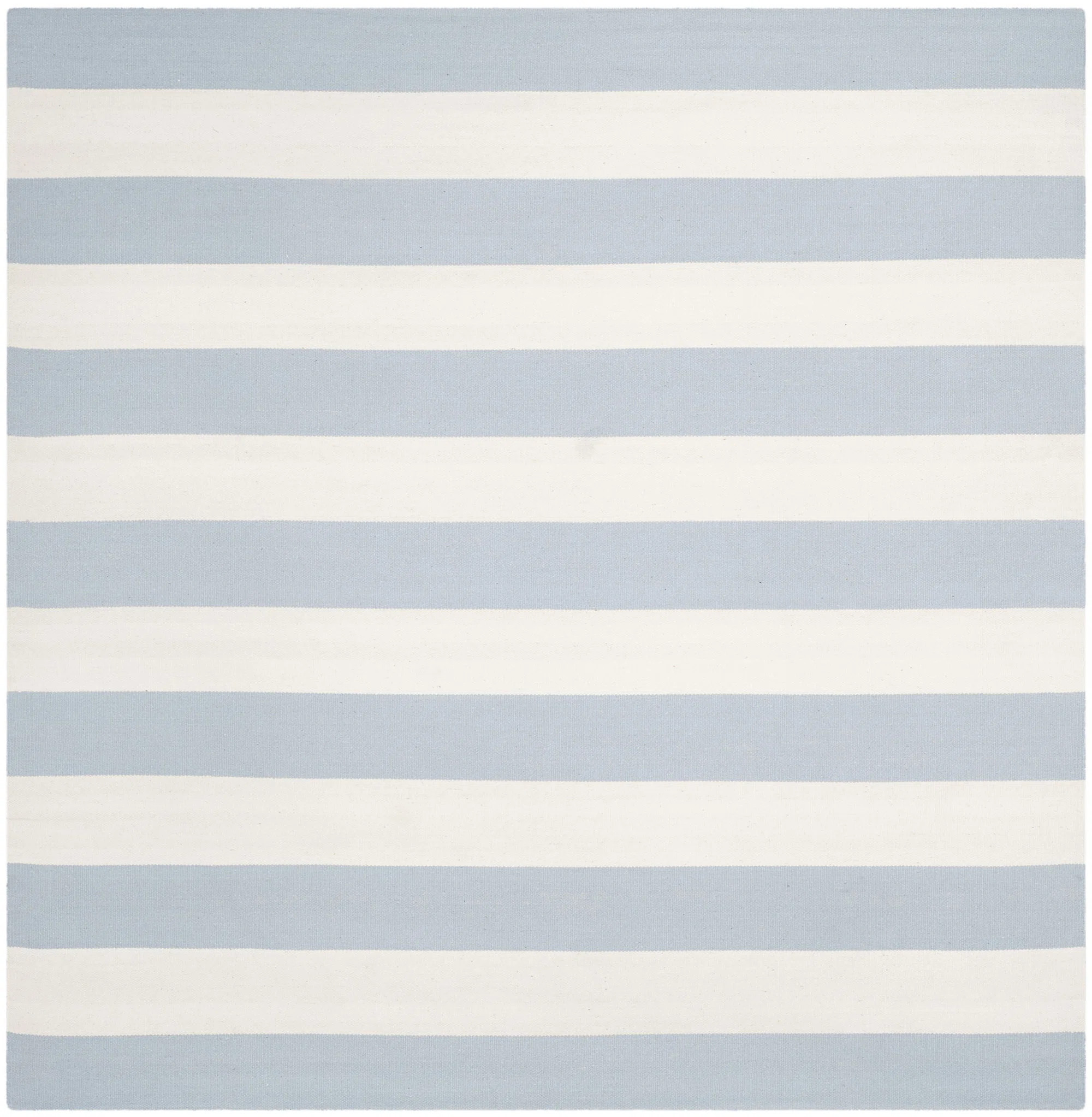 Brookvale Striped Handmade Cotton Sky Blue/Ivory Area Rug | Wayfair North America