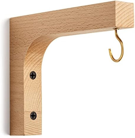 atEarth Indoor Wall Hanger Bracket - Small and Medium Indoor Plants or Macrame Plant Hanger, Wood... | Amazon (US)