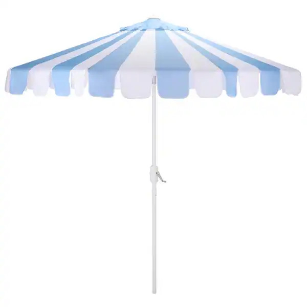 SAFAVIEH Outdoor Living Meze 9ft Crank Umbrella - Bed Bath & Beyond - 43854678 | Bed Bath & Beyond